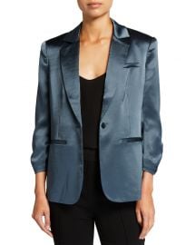 cinq a sept Khloe Smooth Satin Blazer at Neiman Marcus